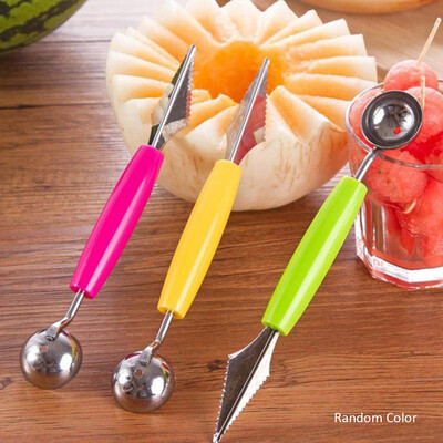 

3pcs Watermelon Fruit Ball Dug Spoon Carving Cutter Multifunctions Stainless Steel Scoop Cutting Tools