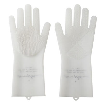 

Silicone Scrub Cleaning Gloves Household Dish Washing Mittens with Brush