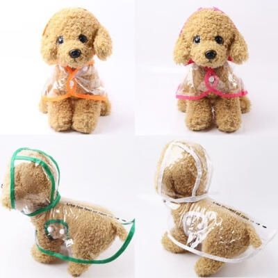 

PVC Transparent Pet Coat Jacket Dog Puppy RainCoat Small Large Waterproof Hoodie