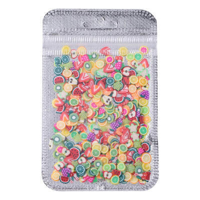 

500pcsPack Nail Art Polymer Clay Nails Stickers Shine Manicure Decor Tips