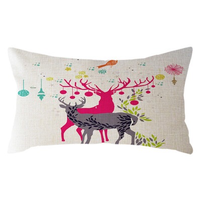 

Tailored Christmas Santa Claus Pillow Case Linen 30x50cm Throw Cushion Cover Home Decor