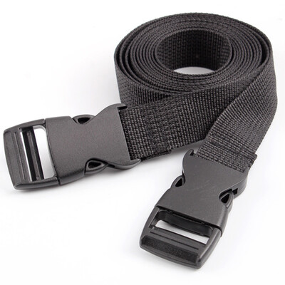 

120x25cm Black Adjustable Travel Camping Luggage Tent Bind Belt Band Strap Tool