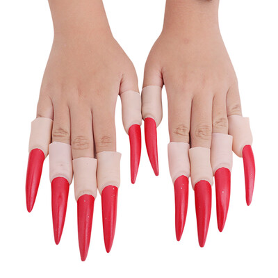 

Siaonvr 10pcs Zombies Witch Fake Finger Nail Set Halloween Masquerade Finger Nails