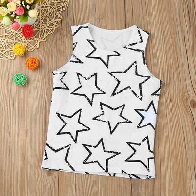 

Newborn Toddler Baby Boys Girls Stars Print T-Shirt Tops Vest Clothes Outfits