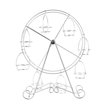 

Ferris Wheel 8 Cup Cake Stand Stainless Steel Display Holder Party Supplies