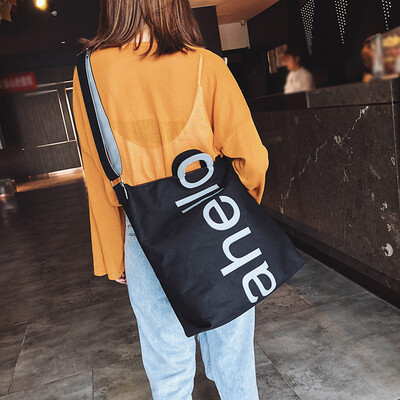 

Tailored Fashion Women Letter Canvas Messenger Bag Shoulder Bag Hand Bag Travel Bag