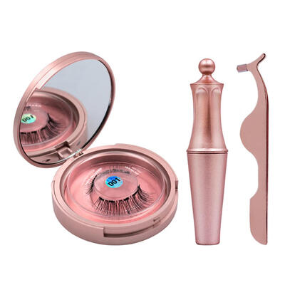 

Reusable Free Glue Magnetic False Eyelashes Liquid Eyeliner Set w Tweezer