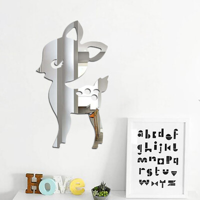 

〖Follure〗Nordic Acrylic Mirror Cartoon Wall Camera Props Kids Room Wall Decoration A
