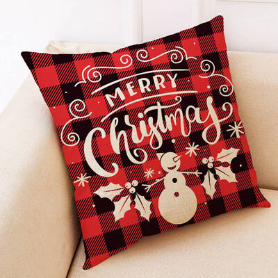 

Christmas Pillow Case Santa Cotton Linen Sofa Car Throw Cushion Cover Home Vogue