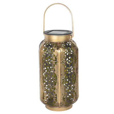 

Solar LED Hanging Light Retro Hollow Lantern Outdoor Garden Yard Decor Lamp