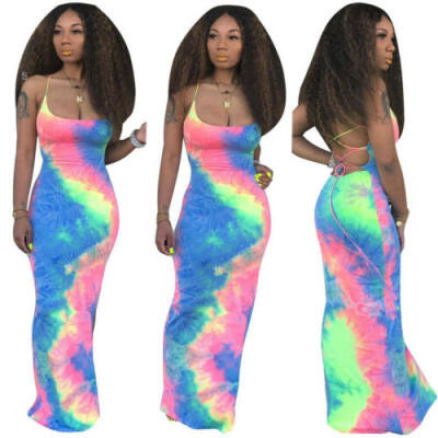 

Womens Ladies Boho Long Maxi Dress Evening Party Beach Bodycon Dresses Sundress