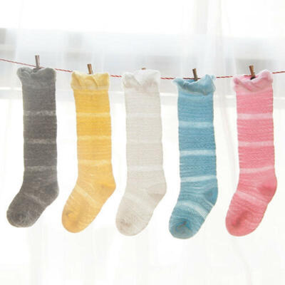 

Toddler Kid Baby Girl Knee High Long Socks Bow Cotton Casual Stockings 0-3 Years