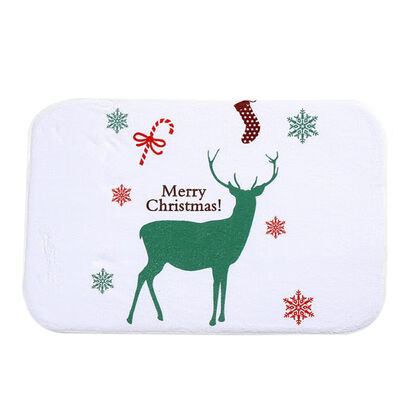 

Merry Christmas Floor Mat Doormat Carpet anti-skid Non-woven Fabric Mat Christmas Decoration Supplies