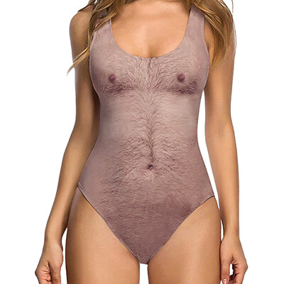 

Saidsome Women Sexy High Cut One Piece Swimsuit Funny Bathing Suit Monokini Swimwear