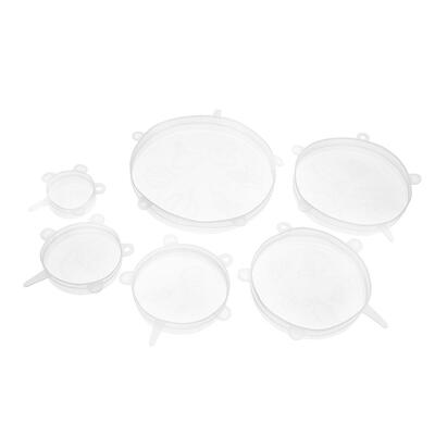 

6pcsLot Reusable Silicone Stretch Lids Food Fruit Keep Fresh Suction Cover