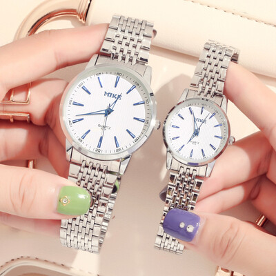 

8219 meters ultra-thin business couple steel belt waterproof watch gift table