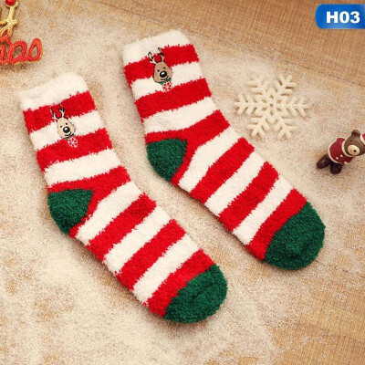 

1 Pair Women socks Casual winter Christmas Socks deer Socks Cotton Cartoon Keep Warm lady Socks Christmas Gift