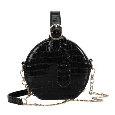 

Round Messenger Chain Bag Women Personality Leather Shoulder Handbags Purse