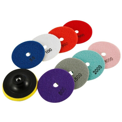 

9PcsSet 4" Marble Water Mill Diamond Polishing Pads Granite Marble Concrete Stone Grinding Discs Hand Tools