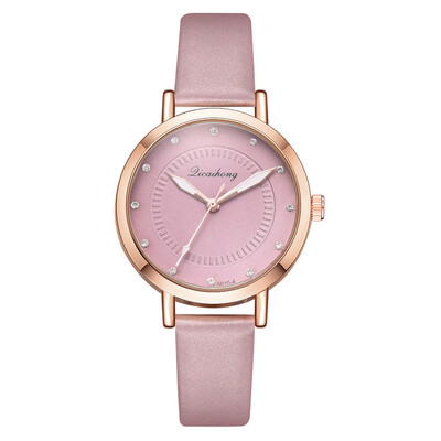 

Rhinestone Quartz Watch Womens Solid Color Elegant Fashion Watch