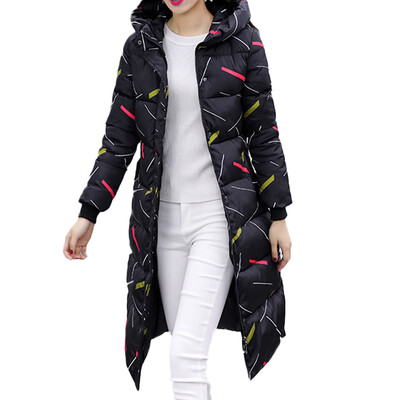 

Toponeto Women Winter Warm Outerwear Hooded Coat Slim Cotton-padded Jacket