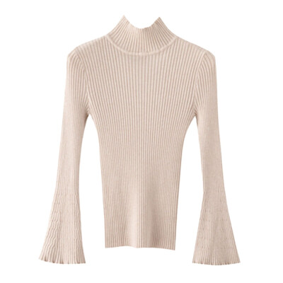 

Sweater bottoming half-high collar Autumn Winter Korean sweater women Long-sleeve Solid Turtleneck Knitted Sweater Pullover Slim