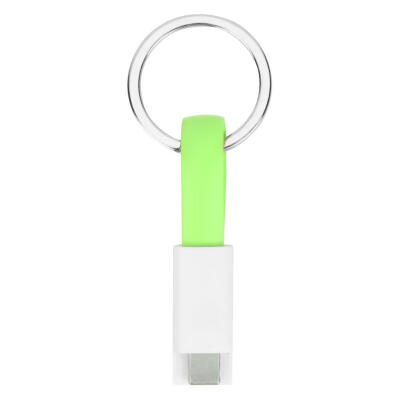 

2 in 1 Micro USB 8 Pin Data Charging Cable Mini Keychain for iPhone Android