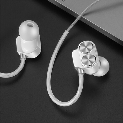 

Tang Mai A9 double moving in-ear headphones universal line control with wheat music HiFi mobile phone headset sports gaming headset smart white