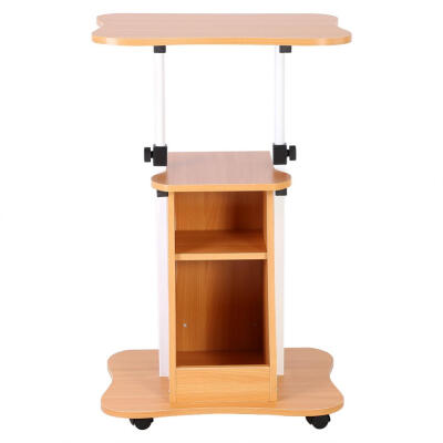 

Greensen Height Adjustable Laptop Cart Standing Notebook Desk Table Storage Compartment with Wheel