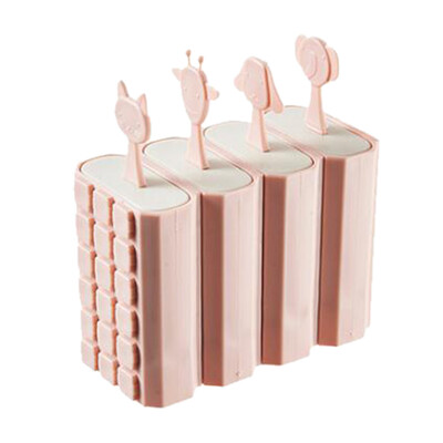 

Toponeto 4pcs Hot Selling Beautiful plastic Ice Cream Mold With Lid Popsicle Mold