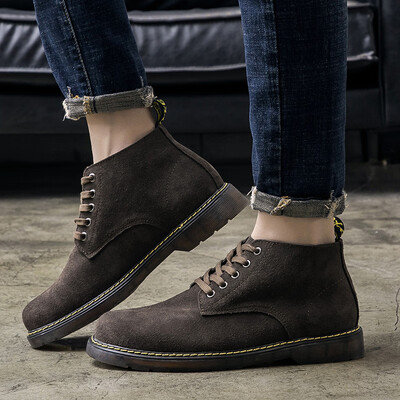 

Autumn&winter new mens shoes Martin boots high help outdoor tooling shoes Korean version