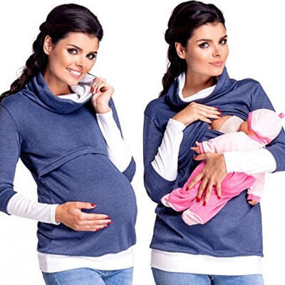 

2in1 Maternity & Nursing Warm Hoodie Pregnancy Breastfeeding Top Size -XL