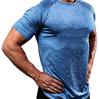 

Mens Slim Fit O Neck Short Sleeve Muscle Tee Shirts Casual T-shirt Tops Blouse