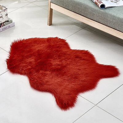 

Gobestart Wool Imitation Sheepskin Rugs Faux Non Slip Bedroom Shaggy Carpet Mats