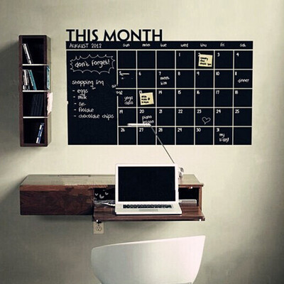 

New Month Plan Calendar Chalkboard MEMO Blackboard Vinyl Wall Sticker Vogue