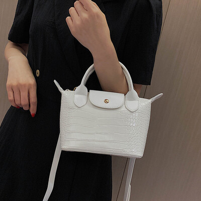 

Bag female 2019 autumn&winter Korean version of the new shoulder bag dumplings package dumplings package large capacity crocodile pattern handbags
