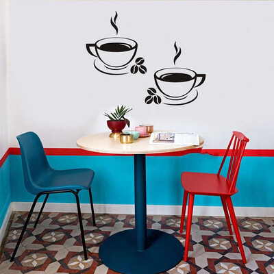 

〖Follure〗Kitchen Coffee House Cup Wall Stickers Vinyl Decal Mural Home Decor Removable
