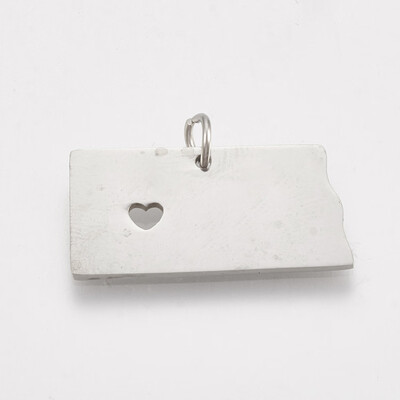 

202 Stainless Steel Pendants Map of North Dakota Stainless Steel Color 12x245x1mm Hole 3mm
