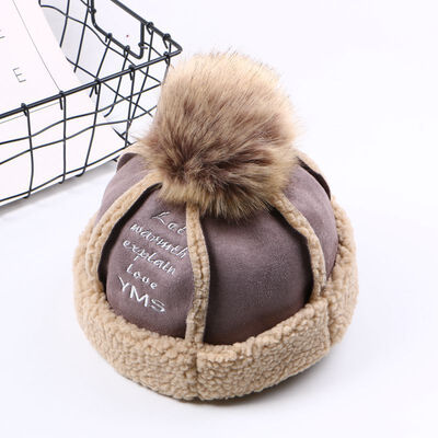 

Autumn&winter hat women Korean version of the big hair ball thickened warm hat ladies fashion hundred plush landlord hat tide