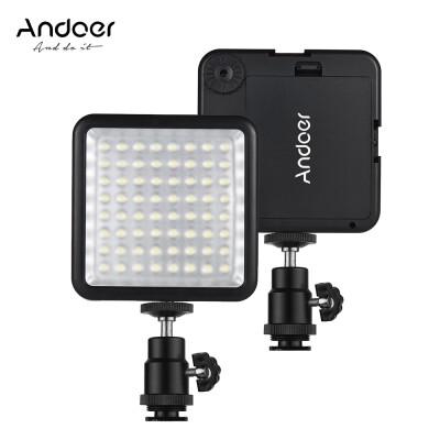 

Andoer WY-64 Mini LED Light Panel 5W Dimmable 5600K Camcorder Video Lamp with Shoe Mount Adapter for Canon Nikon Sony DSLR Camera