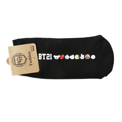 

KPOP BTS Bangtan Boys Same Paragraph Socks Men&Women Cotton Socks Invisible Socks Hot Gift for Fans