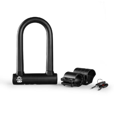 

Bike Anti Theft Steel U Lock Heavy Duty Bicycle Lock Combination U Lock Shackle with Mounting Bracket