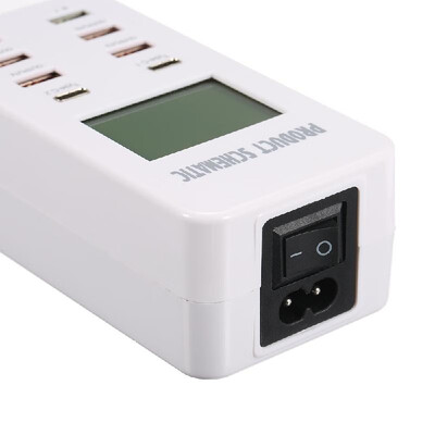 

Quick Charge 30 8A 6-Port USB Wall Charger&2-Port Type-C Desktop Charger Charging Station with LCD Display Intelligent IC Aut