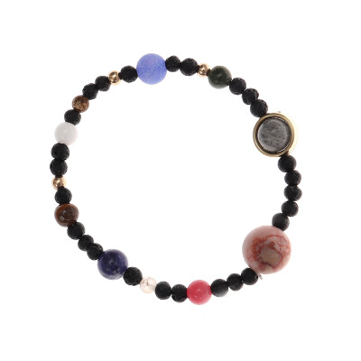 

1 Piece Solar System 9 Planets Universe Stars Women Office Style Natural Stones Beaded Bracelets