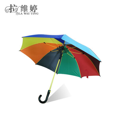 

LAWEITING Automatically open straight bone rainbow umbrella 6966