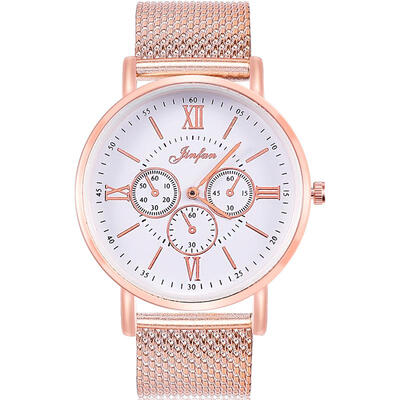 

2018 Womens Luxury Watch Metal Mesh Band Stainless Steel Analog Quartz Wristwatch Silver Rose Gold Watches Relogio Feminino