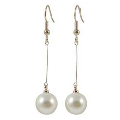 

Hot Sale New Korean Women Ladies Fashion Simple Pearl Earrings Pearl Ear Wire