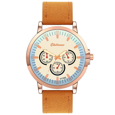 

Gobestart Fashion Leather Mens Quartz Watch Mens Watch Luxury Casual Watch Clock