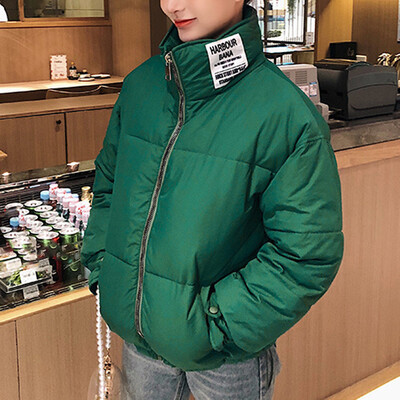 

Roseonmyhand Fashion Women Outwear Long Sleeves Stand Collar Warm Coat Cotton Jacket Overcoat