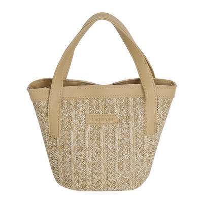 

Straw Shoulder Messenger Bucket Handbags Women Crossbody Top-handle Bags